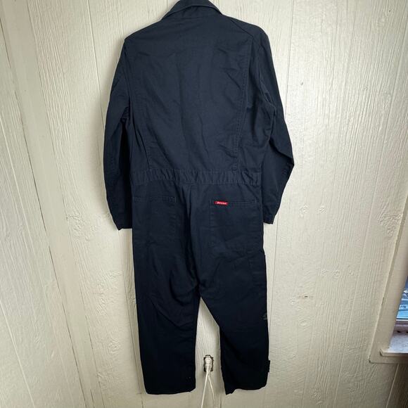 Dickies Navy Blue Coveralls Size 38-40 Mechanic Unlined American Workwear Zip Up - Picture 2 of 13